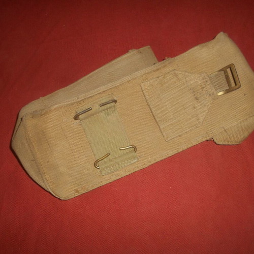 British Army WWII 1940 P37 Canvas Ammunition Pouch used