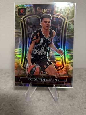 2025-26 Panini Select Euroleague Victor Wembanyama Green Camo Premier card new