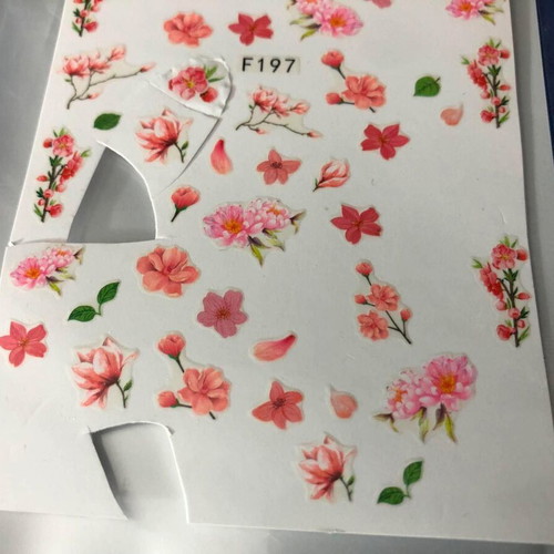 Nail Stickers Set 2 Pieces Water and 3D Used