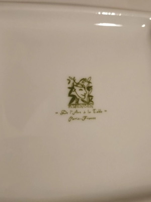 Misencen porcelain decorative square plate with hot air balloon design