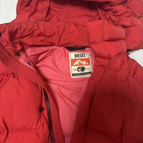 Diesel puffer jacket, red, size M