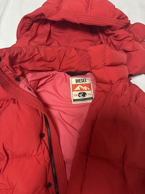 Diesel puffer jacket, red, size M