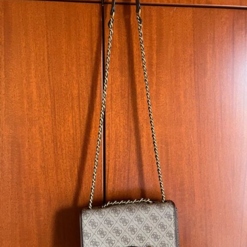 Guess shoulder bag, beige and brown