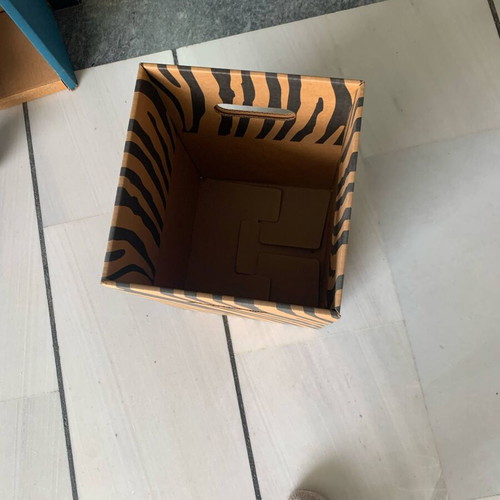 Y2K cardboard storage basket
