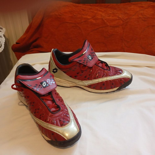 Lotto Sheva Pro vintage football shoes used, size EU44, red and silver
