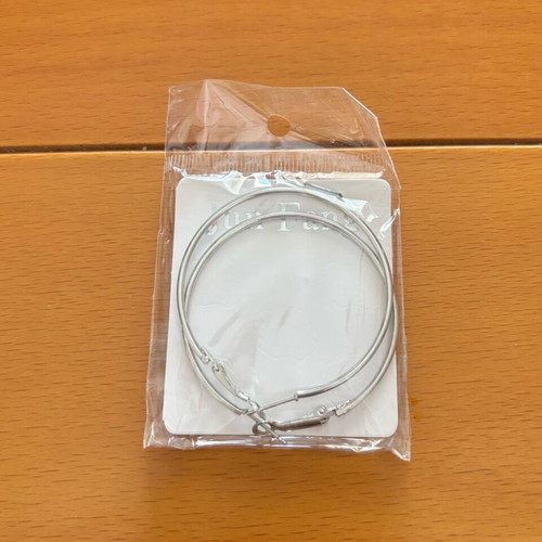 Hoop earrings new, silver