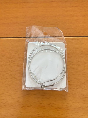 Hoop earrings new, silver