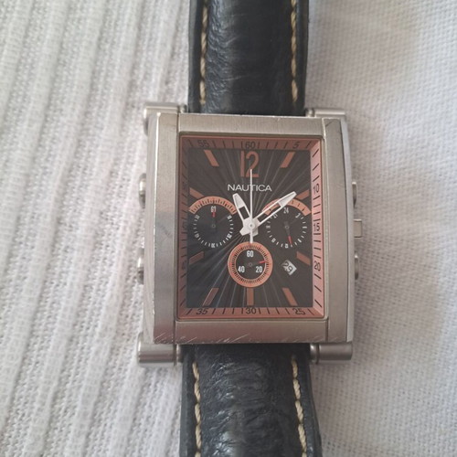 Nautica men's watch with Japanese movement and chronograph, like new