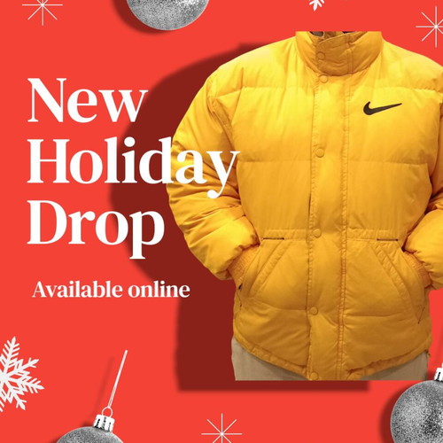 Nike Oldschool Puffer used, yellow and black, size M-L