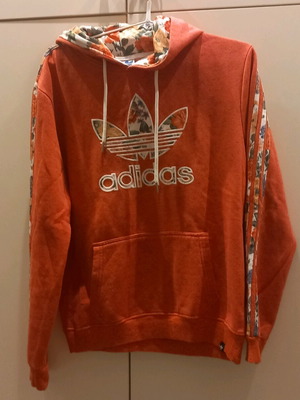 Φουτερ Adidas μεταχειρισμένο, μέγεθος XL, ροζ με φλοραλ λεπτομέρειες