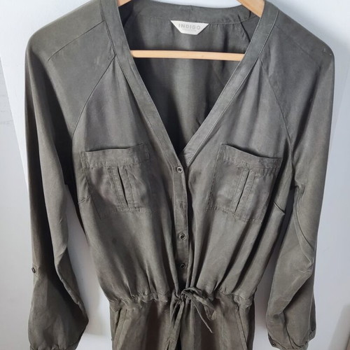 Khaki jumpsuit medium like new