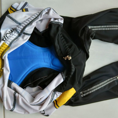 Columbia Highroad XXL cycling tights used, black with white details