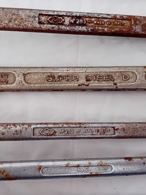 Large German polygon wrenches used, tools