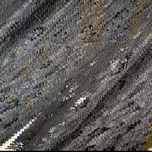 ZARA Δαντελένιο Φόρεμα Μίντι Καινούργιο, Μπλε Σκούρο Με Μαύρες Λεπτομέρειες