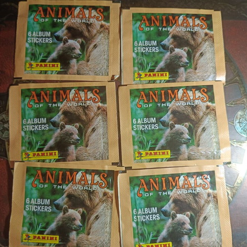 Panini Animals sticker packs new, set of 6 from 1990