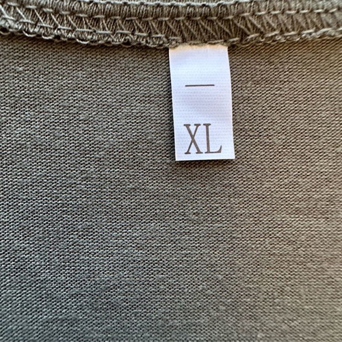 Women's Khaki Tunic Blouse with V Neck XL New