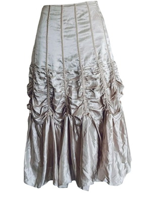 Ronit Zilkha Silk Skirt 3XL New Beige
