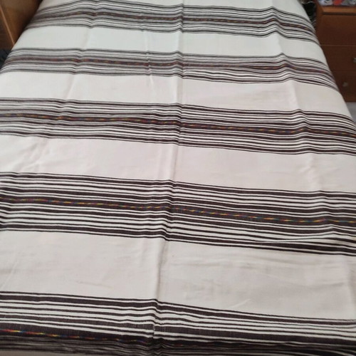 Woven blanket used, traditional loom, 180x240 cm