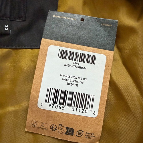 The North Face Millerton jacket like new, windproof, waterproof, black and gold