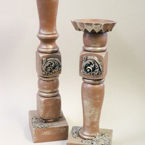 Handmade Upcycled Candlesticks Set of 2 New