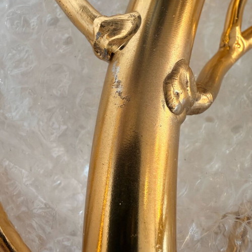 Pendant ceiling light 6xG9 like new, brass finish with crystals