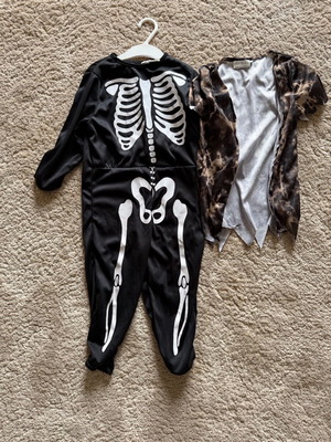 Skeleton costume for children 3-4 years like new