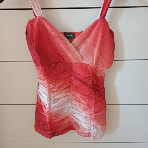 Mexx top bicolor medium like new with wide straps and ruching