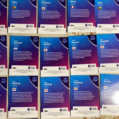 Chrome Topps and Panini Prizm Premier League Collection new, Everton and West Ham