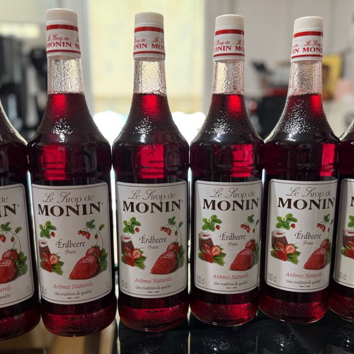Monin Strawberry Puree and Syrup pack 12x1L new