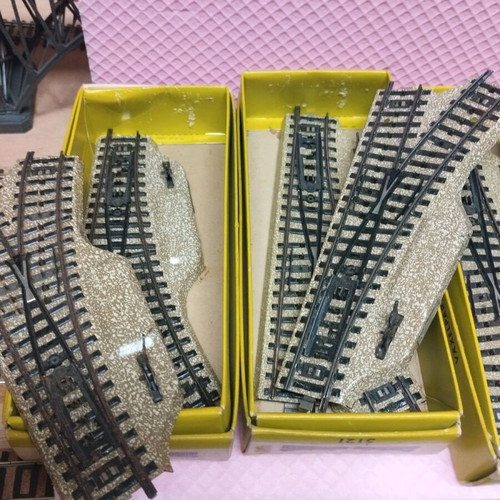 Marklin HO metal train tracks set with switches, curves, straights