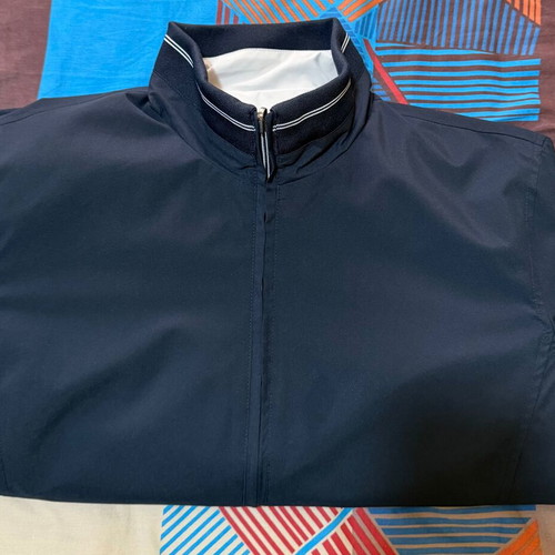 Reversible jacket new, size Medium, blue and beige