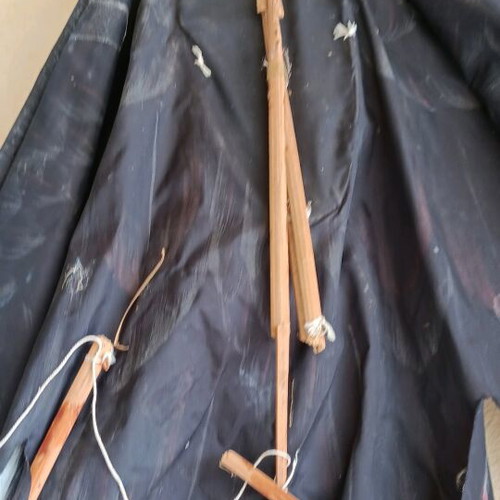 Indonesian fabric kite in eagle shape used