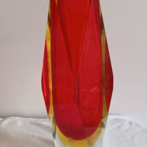 Murano Sommerso Vase 26 cm used with small mark