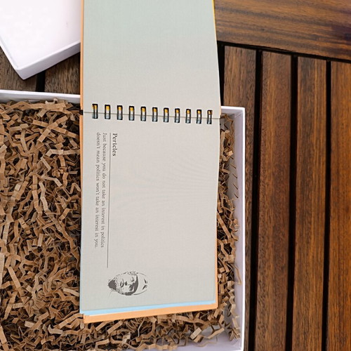 Notebook and pen gift set with Greek philosophers new