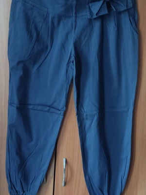 Blue cotton summer pants XL like new with bow
