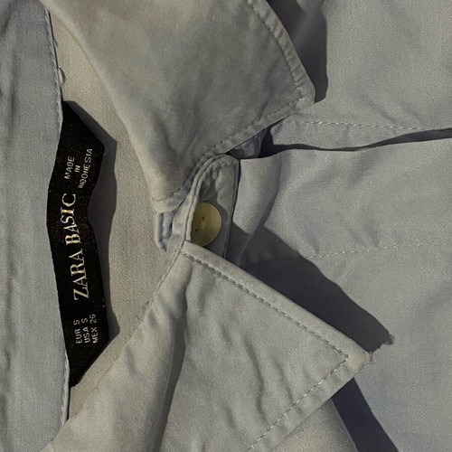 Zara baby blue oversized shirt new, soft cotton fabric
