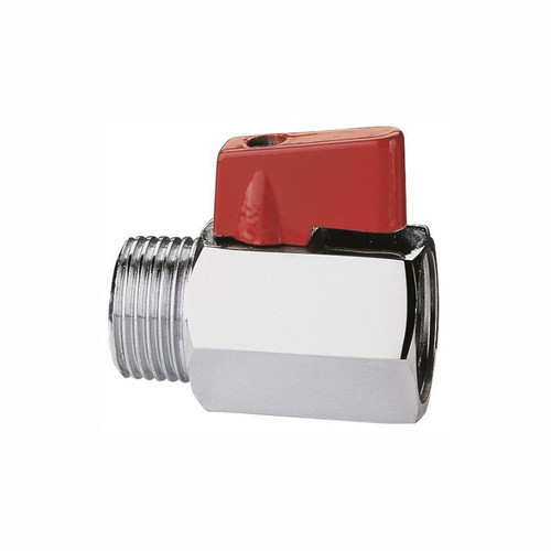 Mini Chrome Ball Valve 1/2" New, Compact Design