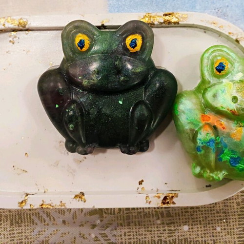 Handmade decorative aromatic frog-shaped soap made to order
