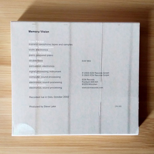 Evan Parker Electro-Acoustic Ensemble Memory/Vision CD ECM