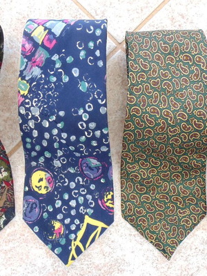 Silk ties used, lot of 4 from Trussardi, Cerruti 1881, Premier, Paolo di Ponte