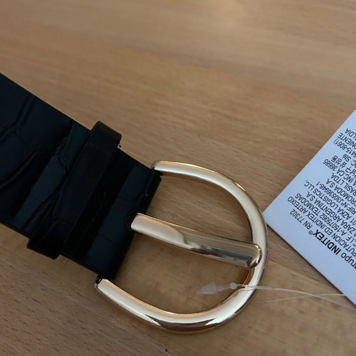 Zara croco belt new, faux leather, black, size 95 cm