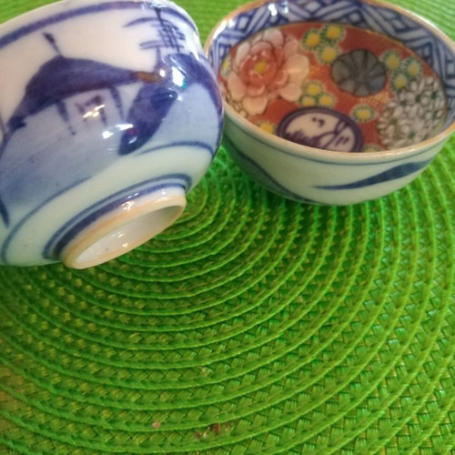 Old handmade porcelain China Qing dynasty used