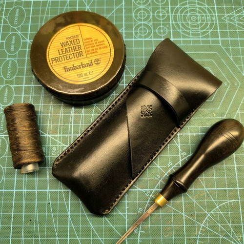 Handmade leather pen and pencil case