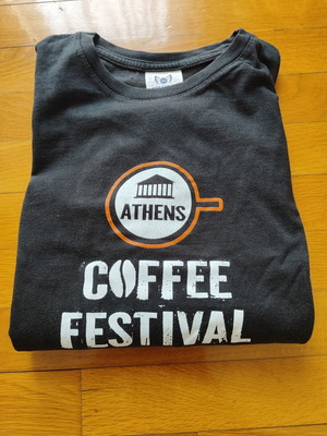 Athens Coffee Festival shirt used, size M, black by Strangel