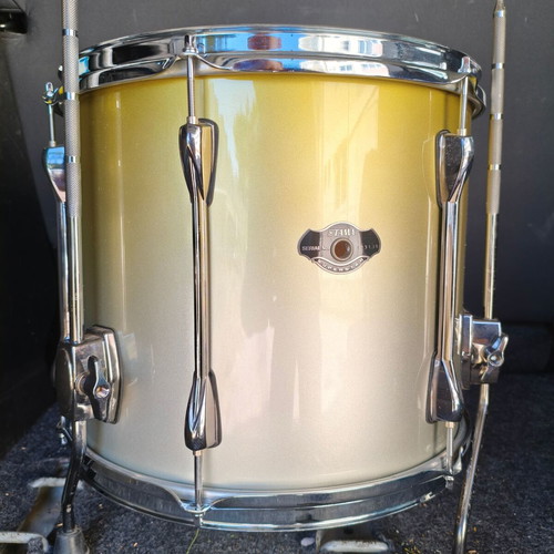 Tama Superstar HyperDrive Floor Tom 14"x12" like new, Gold Platinum Fade