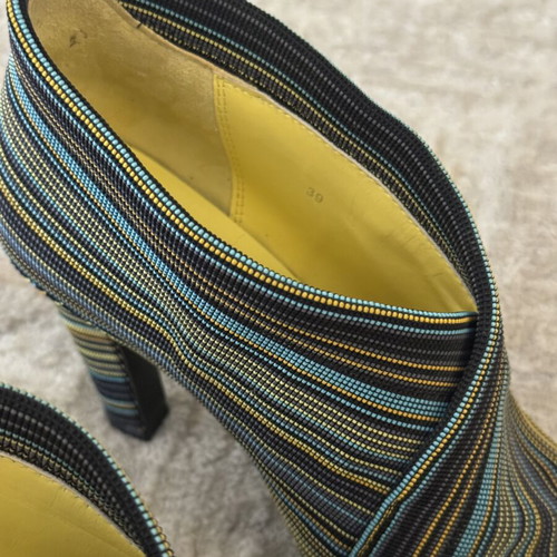 United Nude Fold Bootie striped fabric ankle boots EU 39, like new
