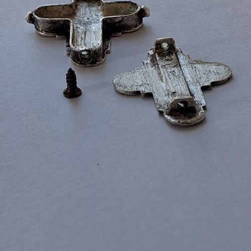 Silver Christian amulet pendant, Greek made, vintage