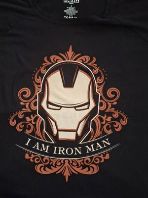 Iron Man Marvel T-shirt 3XL like new, black, soft fabric