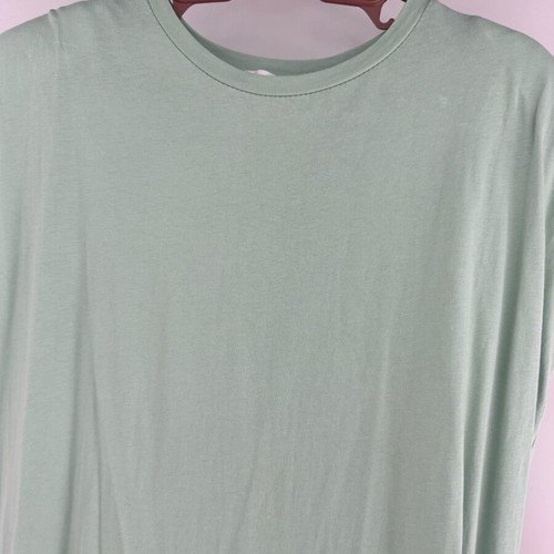Long dress mint/beraman with shoulder pads and slit, like new, size S