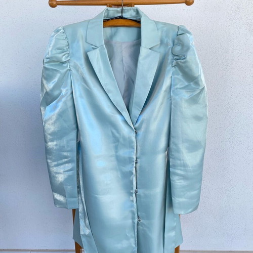 Missguided blazer-style dress turquoise like new